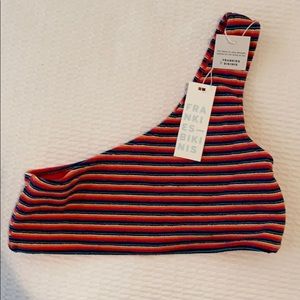 Frankies Bikinis Barb Sunset Stripe Top - Small